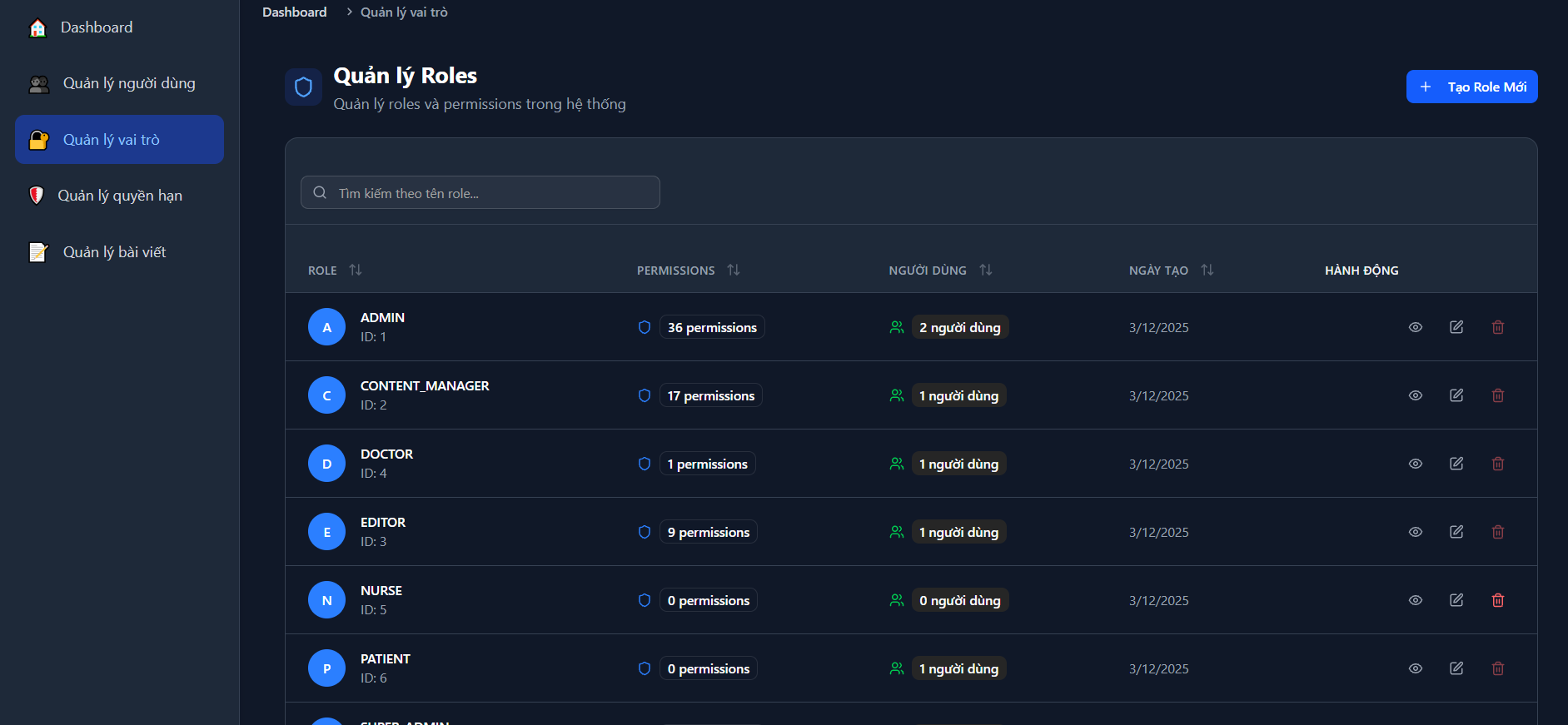 Hình ảnh trang quản trị